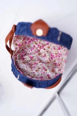 Best Boto Torebka Pleciona Kuferek Sznurkowy Veeza Granatowa