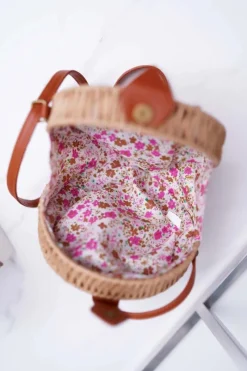 Torebki Kuferki>Boto Torebka Pleciona Kuferek Sznurkowy Veeza Camel