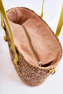 Sale Nobo Torebka Pleciona Na Plażę XM0020-C002 Beżowo-Żółta