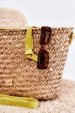 Sale Nobo Torebka Pleciona Na Plażę XM0020-C002 Beżowo-Żółta