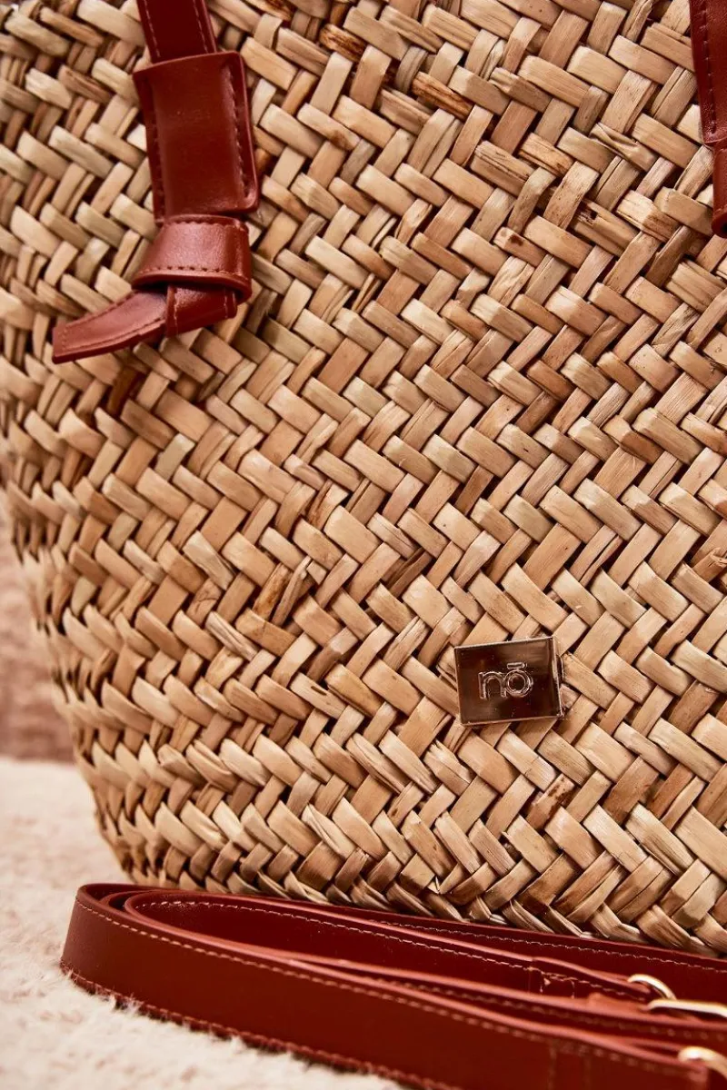 Torebki Plażowe|Torebki Nobo>Nobo Torebka Pleciona Na Plażę XM0020-CM17 Beżowo-Brązowa