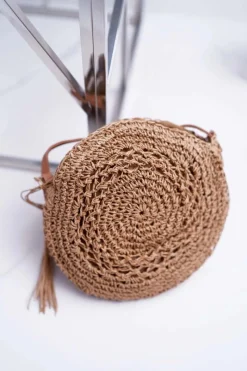 New Boto Torebka Pleciona Octario Camel