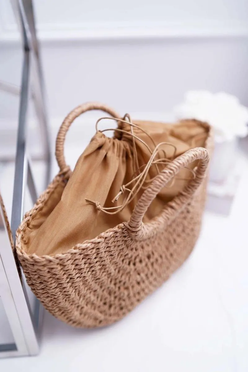 Torebki Klasyczne>Boto Torebka Pleciona Olca Camel