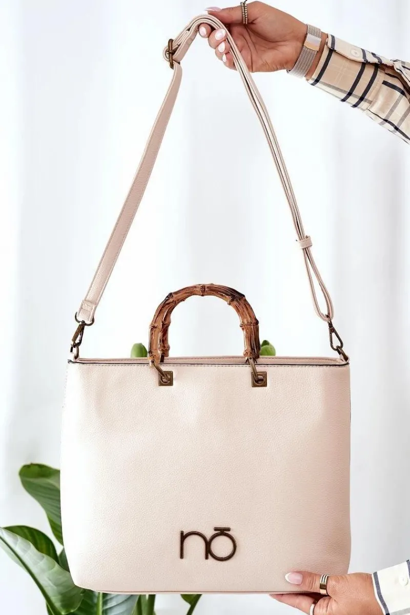 Best Nobo Torebka Shopper Do Ręki L1560 Kremowa