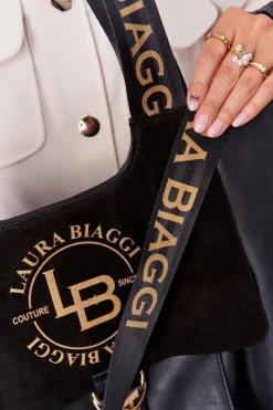 Best Torebka Shopper Na Ramię LAURA BIAGGI Czarna Torebki Klasyczne