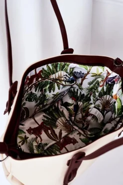 Torebka Shopper Na Ramię K3180 Jasny Beż Torebki Nobo|Torebki Klasyczne