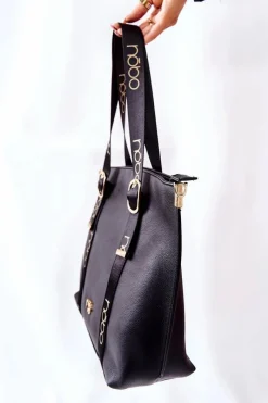 Sale Torebka Shopper Na Ramię NBAG-K2071-C020 Czarna Torebki Nobo|Torebki Klasyczne