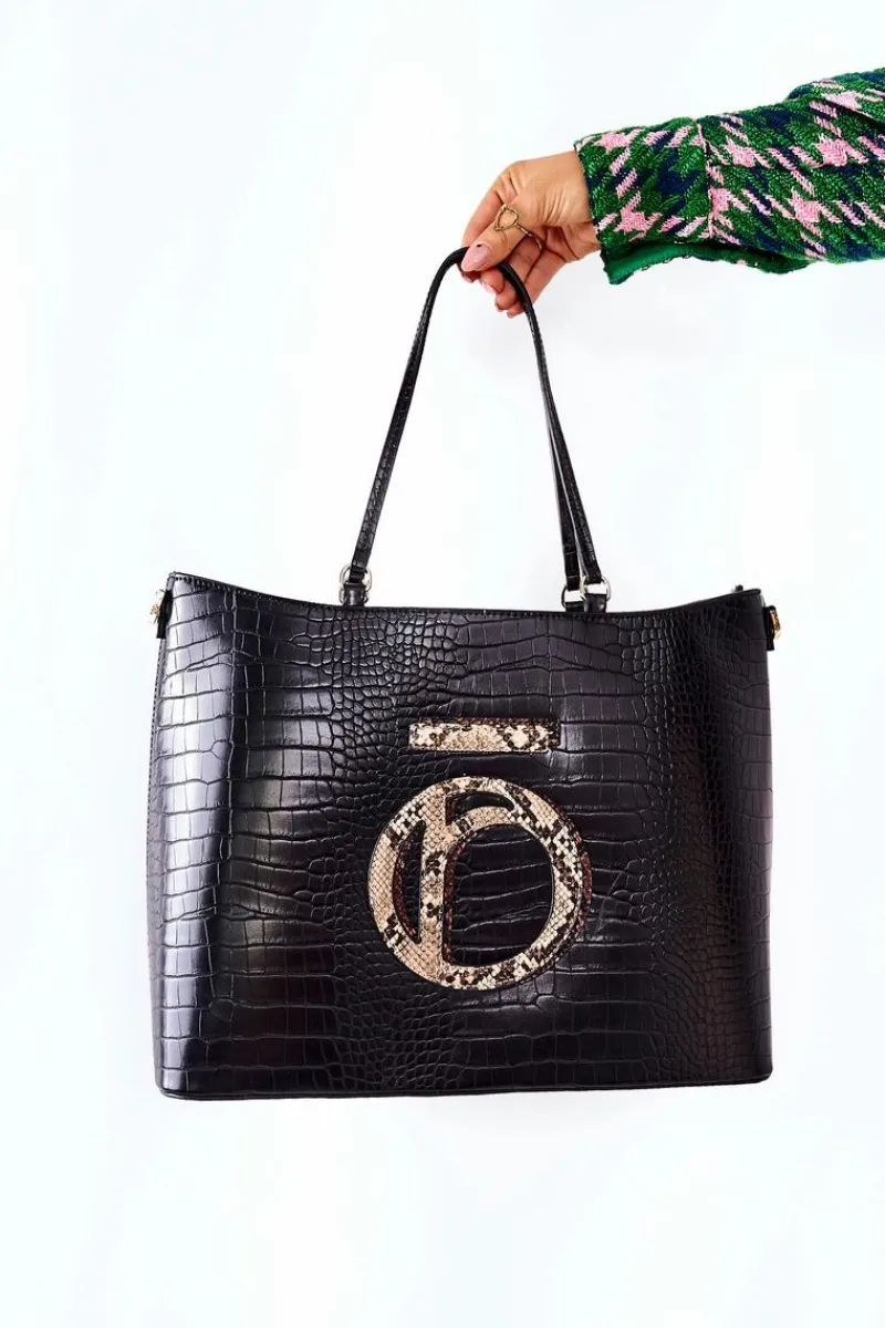 Torebka Shopper L0540 Czarna Torebki Nobo|Torebki Klasyczne