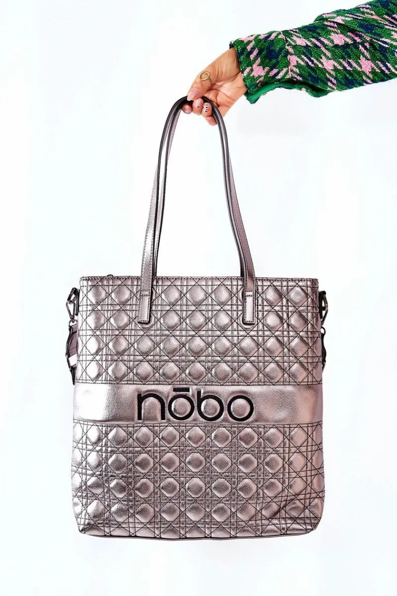 Best Torebka Shopper L0820 Srebrna Torebki Nobo|Torebki Klasyczne