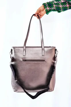 Best Torebka Shopper L0820 Srebrna Torebki Nobo|Torebki Klasyczne