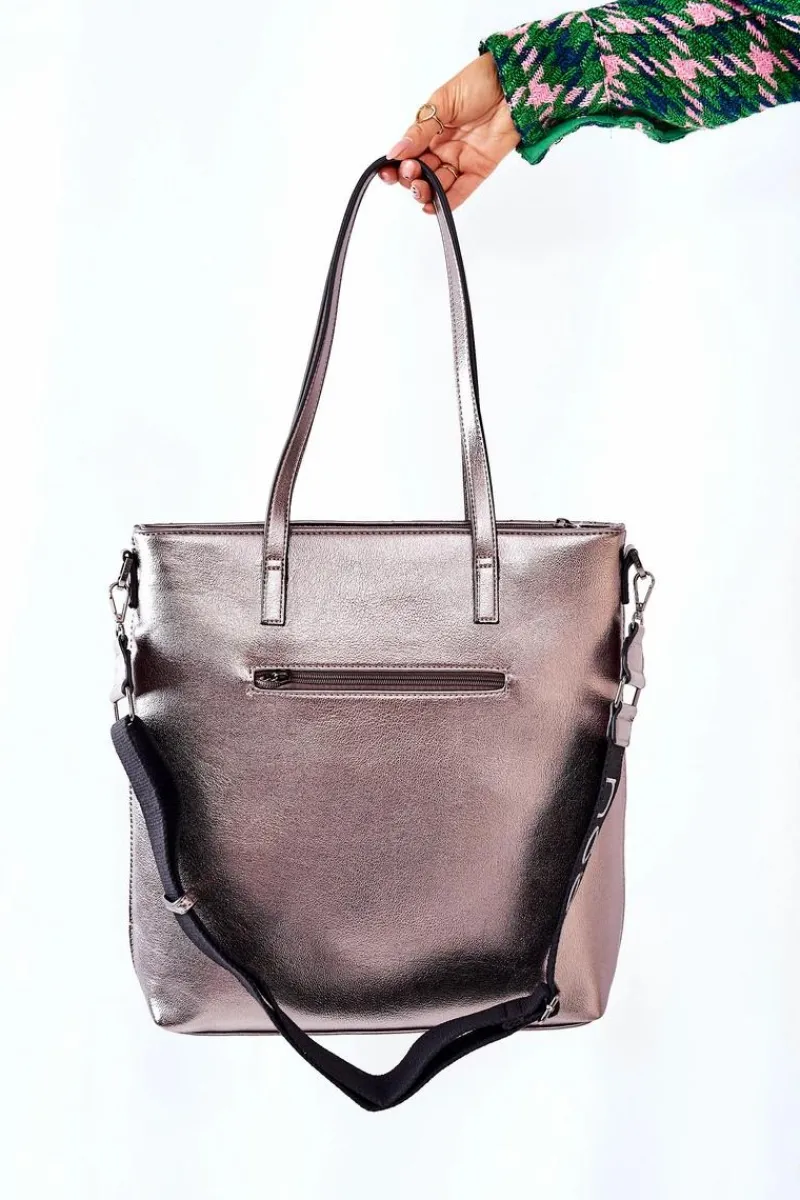 Best Torebka Shopper L0820 Srebrna Torebki Nobo|Torebki Klasyczne