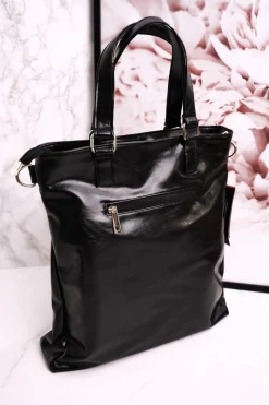 Torebki Klasyczne>Boto Torebka Shopper Z Odpinanym Paskiem LAURA BIAGGI Zamszowa Czarna