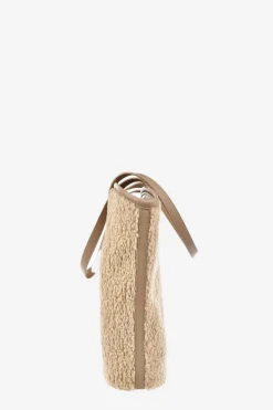 Hot Torebka Shopperka Z Futerkiem Typu Baranek Big Star OO574148 Beżowa Torebki Klasyczne