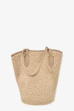 Hot Torebka Shopperka Z Futerkiem Typu Baranek Big Star OO574148 Beżowa Torebki Klasyczne