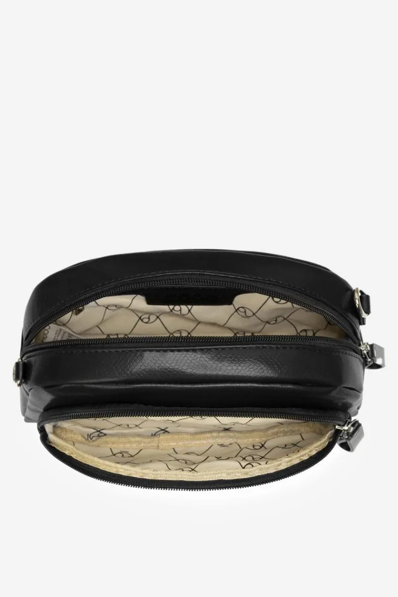 Torebki Nobo|Listonoszki>Nobo Torebka Skórzana Zwierzęcy Wzór NBAG-R0150-C020 Czarna