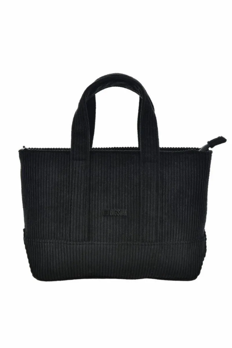 Torebki Klasyczne>Big Star Shoes Torebka Sztruksowa Big Star OO574038 Czarna