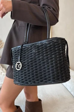 Hot Torebka Typu Shopper BAG5940-020 Czarna Torebki Nobo|Torebki Klasyczne