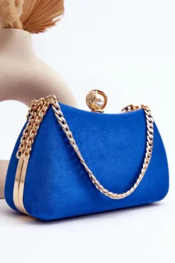 Torebki Kuferki>Boto Torebka Wizytowa Kopertówka Nadrei Niebieska