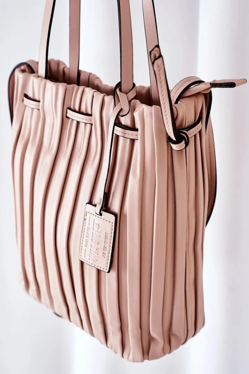 Best Torebka Worek Big Star HH574258 Nude Torebki Klasyczne|Listonoszki