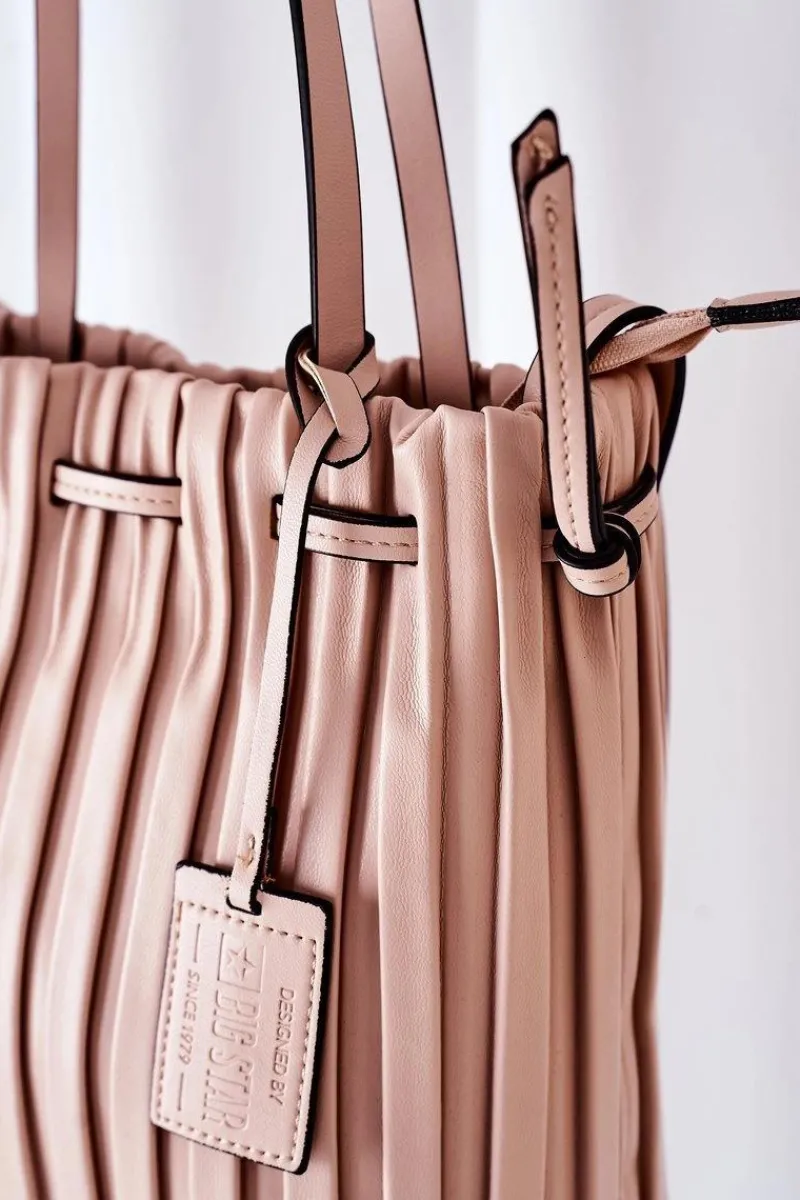 Best Torebka Worek Big Star HH574258 Nude Torebki Klasyczne|Listonoszki