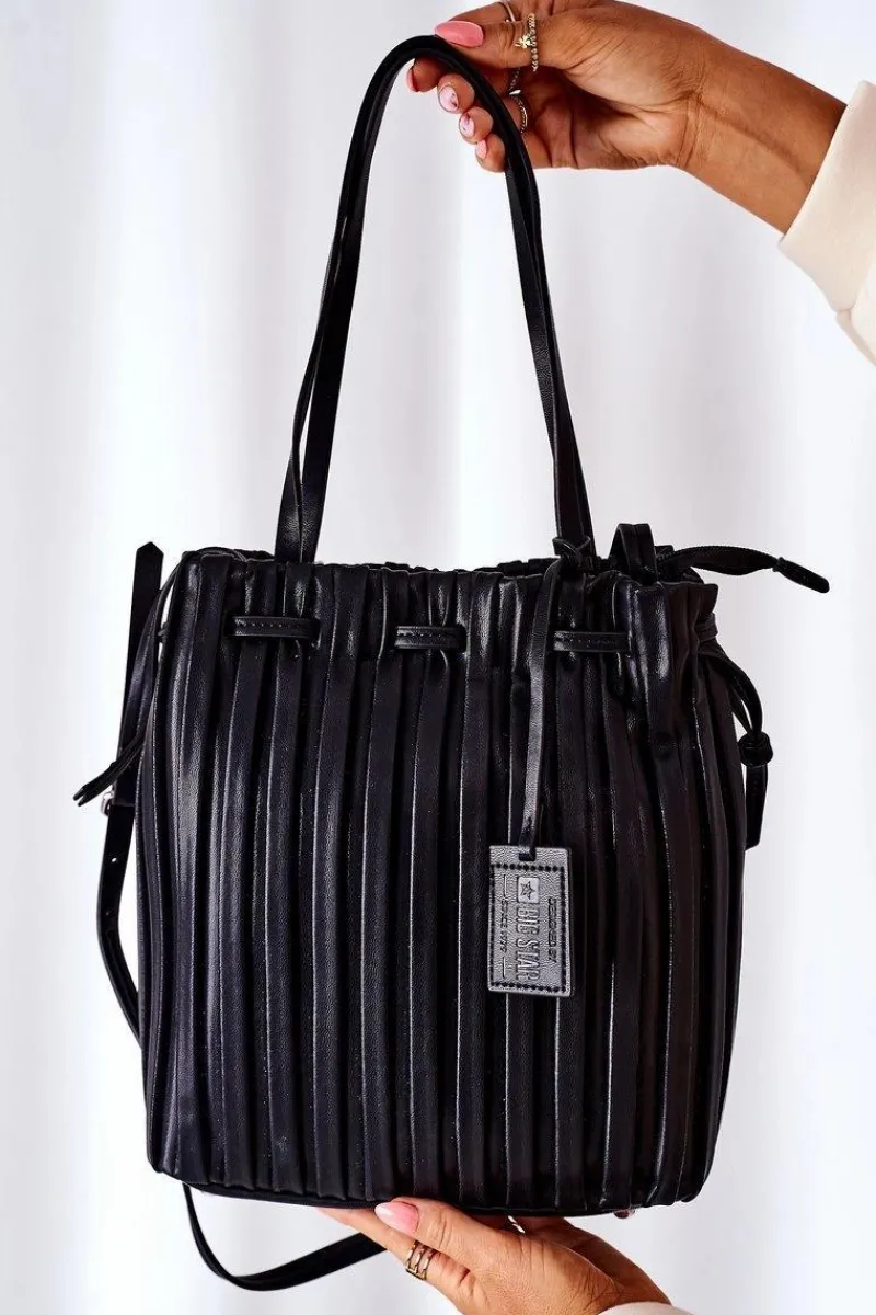 Torebki Klasyczne|Listonoszki>Big Star Shoes Torebka Worek Big Star HH574257 Czarna