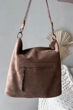 Boto Torebka Z Eko Zamszu Beżowa Deliane Beżowy