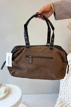 Sale Torebka Z Eko Zamszu Ciemnobeżowa Gressa Torebki Klasyczne