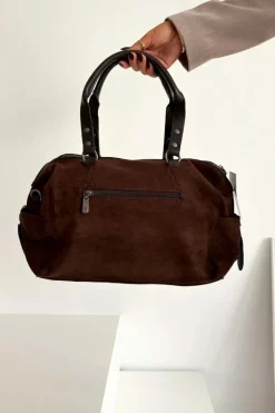 Discount Torebka Z Eko Zamszu Czekoladowa Gressa Torebki Klasyczne