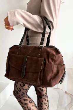 Discount Torebka Z Eko Zamszu Czekoladowa Gressa Torebki Klasyczne