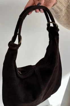 Sale Boto Torebka Z Naturalnego Zamszu Czekoladowa Floriah Brązowy