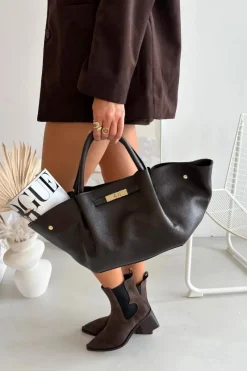 New Torebka Z Naturalnej Skóry Czekoladowa Fiorenza Torebki Klasyczne