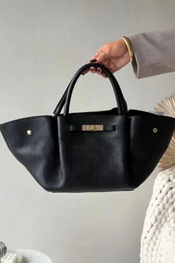 Clearance Boto Torebka Z Naturalnej Skóry Czarna Fiorenza Czarny