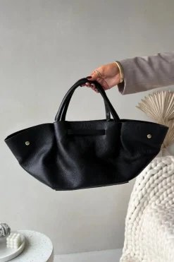 Clearance Boto Torebka Z Naturalnej Skóry Czarna Fiorenza Czarny