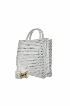 Outlet Torebka Z Plecionką Big Star NN574115 Biała Torebki Klasyczne