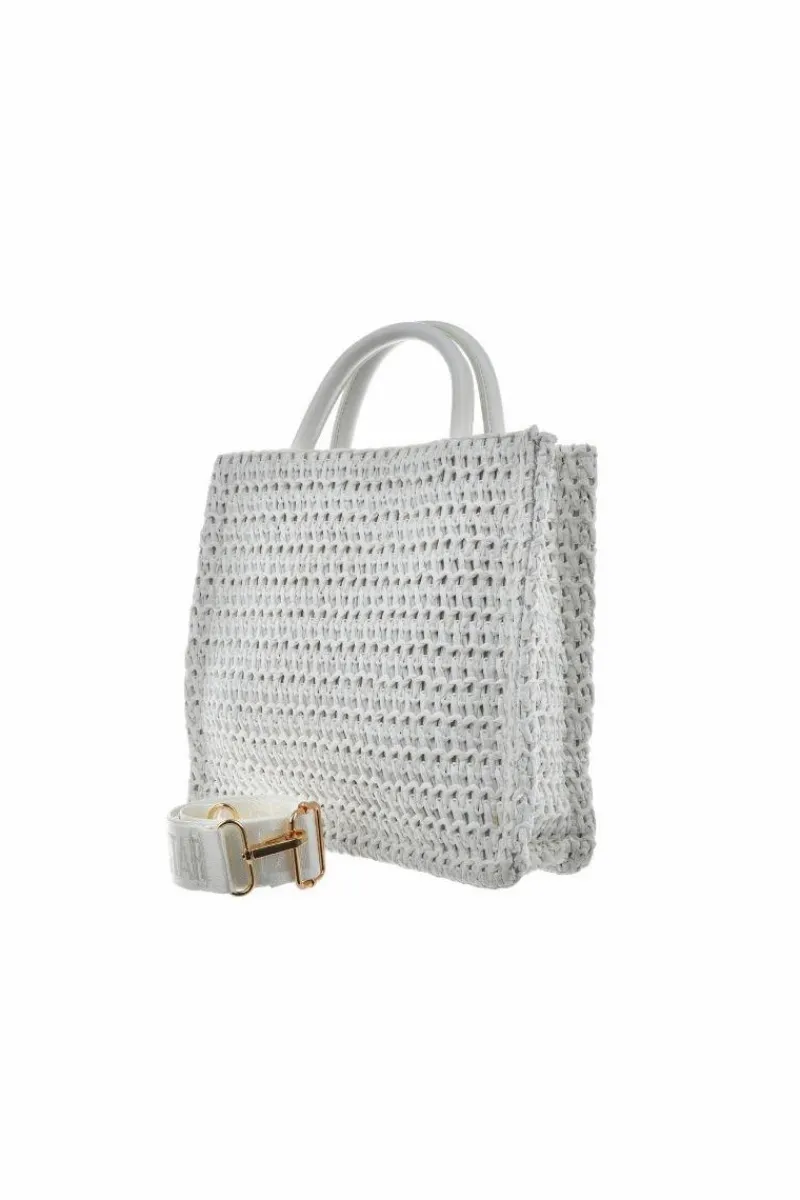 Outlet Torebka Z Plecionką Big Star NN574115 Biała Torebki Klasyczne