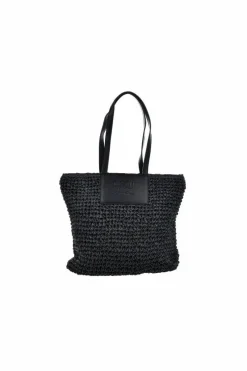 Clearance Big Star Shoes Torebka Z Plecionki Big Star NN574103 Czarna