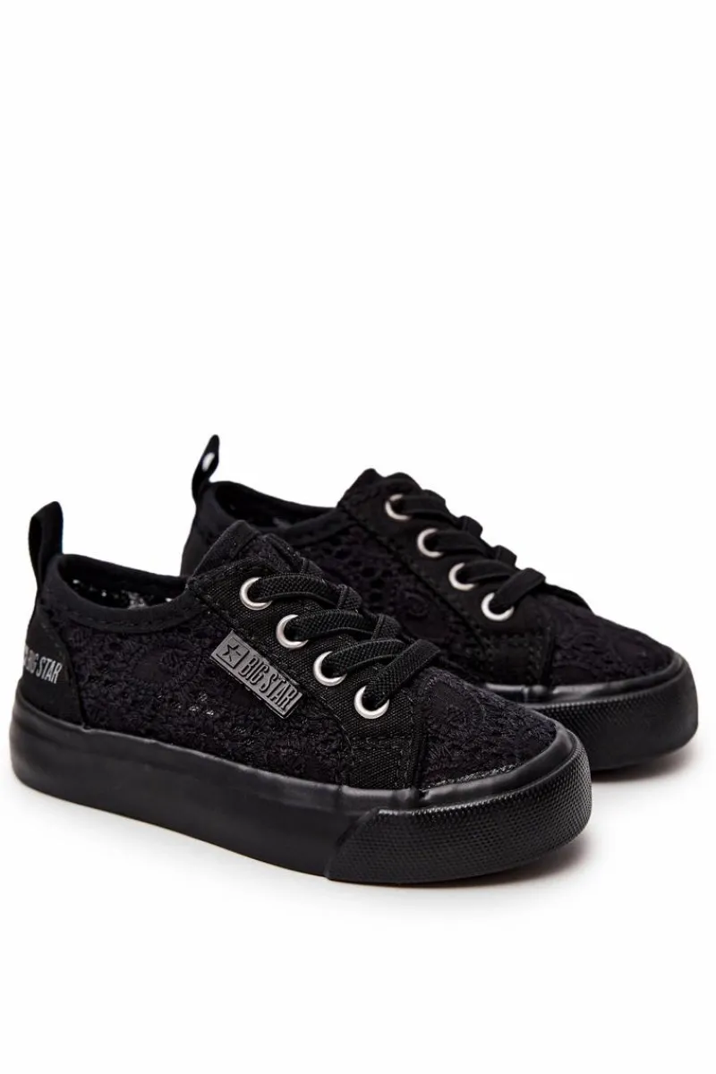 Dziewczęce>Big Star Shoes Trampki Ażurowe Big Star JJ374133 Czarne Czarny