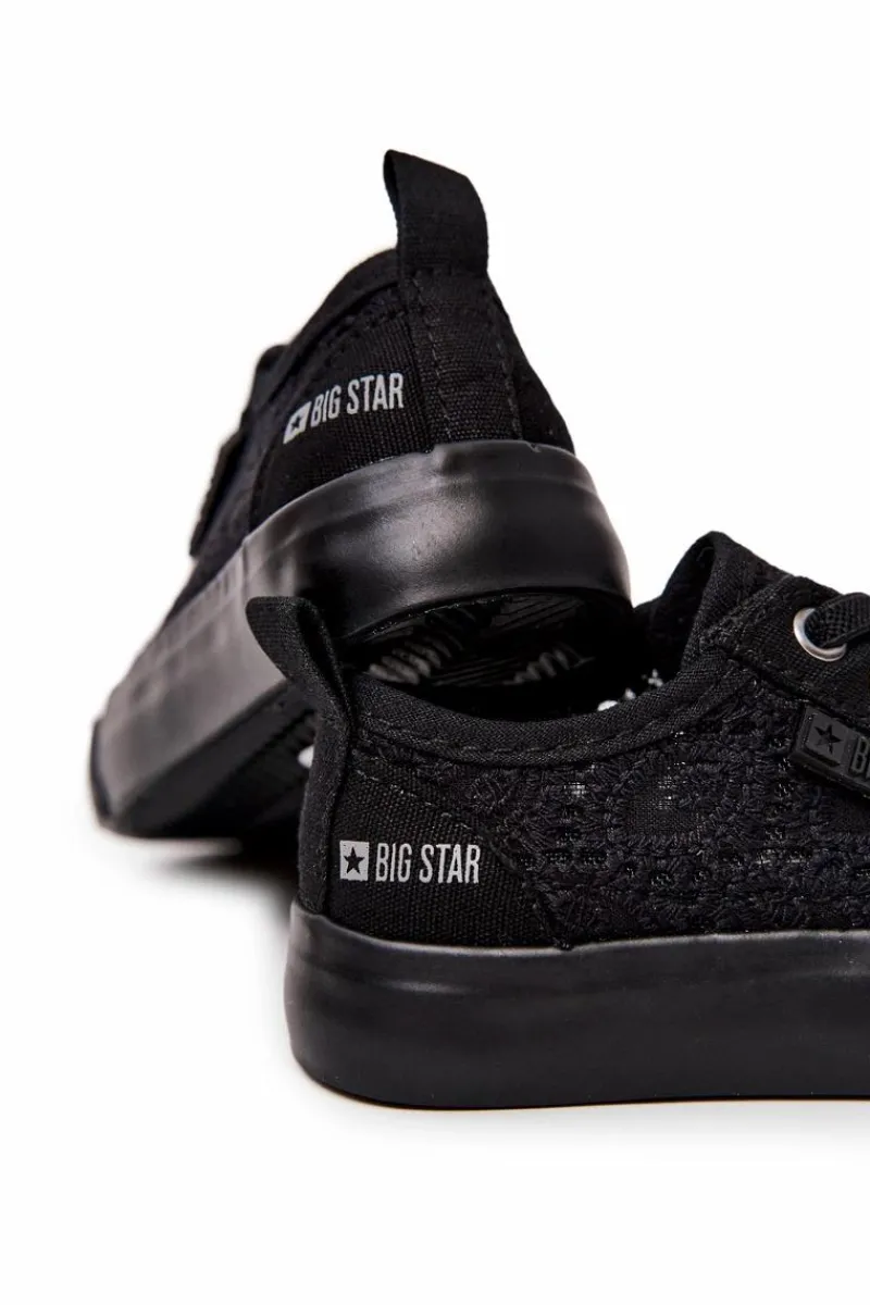 Dziewczęce>Big Star Shoes Trampki Ażurowe Big Star JJ374133 Czarne Czarny