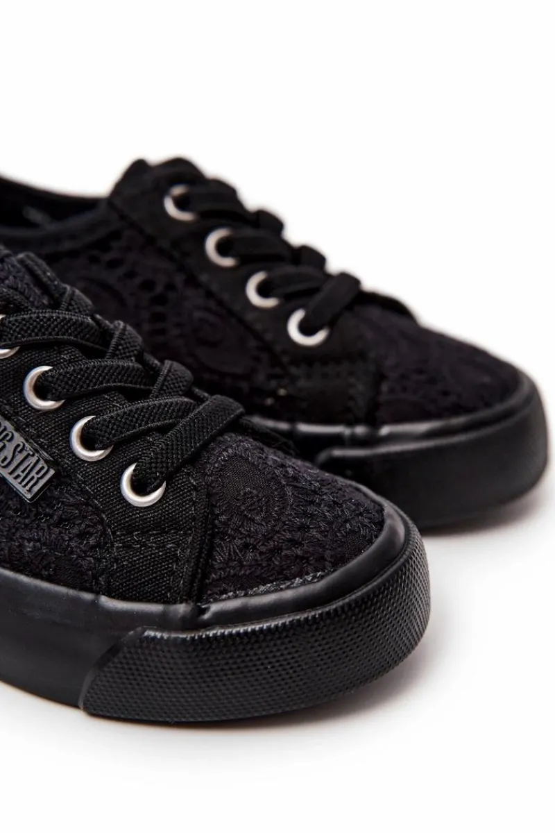 Dziewczęce>Big Star Shoes Trampki Ażurowe Big Star JJ374133 Czarne Czarny