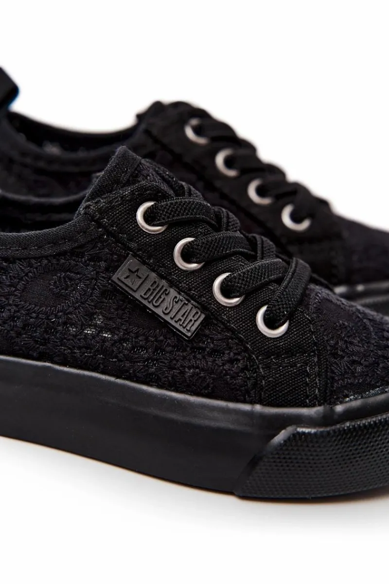 Dziewczęce>Big Star Shoes Trampki Ażurowe Big Star JJ374133 Czarne Czarny