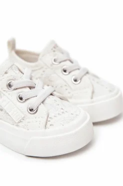 Big Star Shoes Trampki Ażurowe Big Star JJ374020 Białe