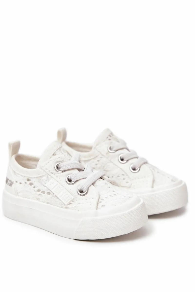 Big Star Shoes Trampki Ażurowe Big Star JJ374020 Białe