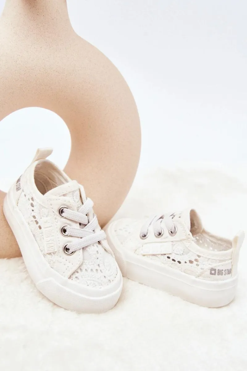 Big Star Shoes Trampki Ażurowe Big Star JJ374020 Białe