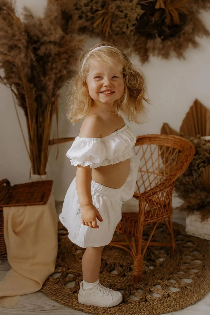 Big Star Shoes Trampki Ażurowe Big Star JJ374020 Białe