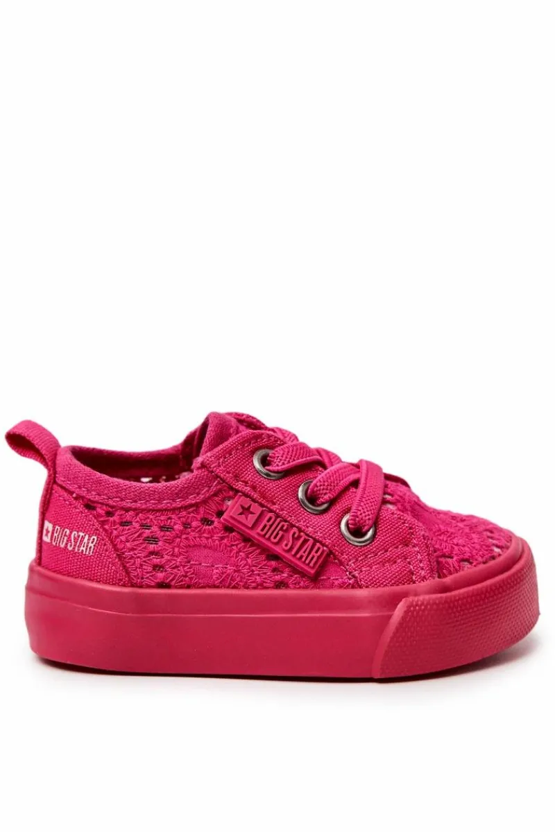 Dziewczęce>Big Star Shoes Trampki Ażurowe Big Star JJ374015 Różowe