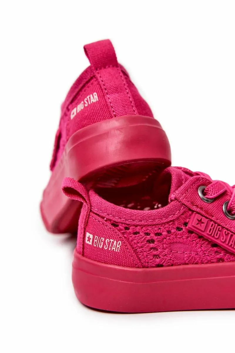 Dziewczęce>Big Star Shoes Trampki Ażurowe Big Star JJ374015 Różowe