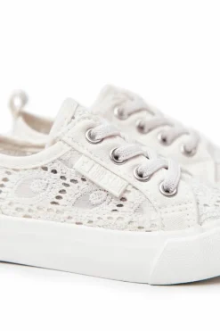 Outlet Trampki Ażurowe Big Star JJ374134 Białe Dzieci Dziewczęce