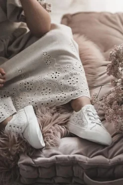 Outlet Trampki Ażurowe Big Star JJ374134 Białe Dzieci Dziewczęce