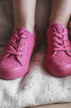 Sale Big Star Shoes Trampki Ażurowe Big Star JJ374131 Różowe