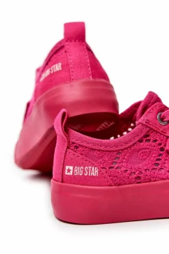 Sale Big Star Shoes Trampki Ażurowe Big Star JJ374131 Różowe